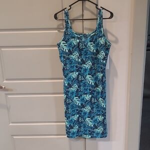 Columbia Tropical Blue Floral Mini Dress